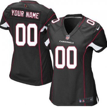 Women's Nike Arizona Cardinals Customized Black Game Jersey