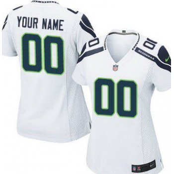 Women's Nike Seattle Seahawks Customized White Game Jersey