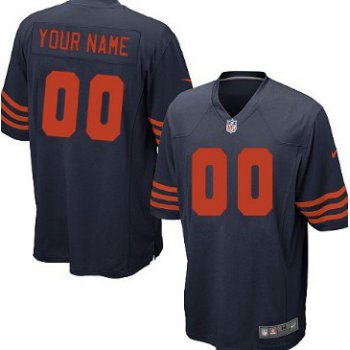 Youth Nike Chicago Bears Customized Blue With Orange Game Jersey