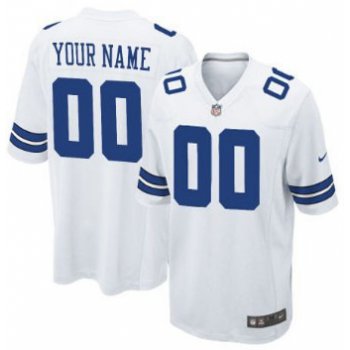Youth Nike Dallas Cowboys Customized White Game Jersey