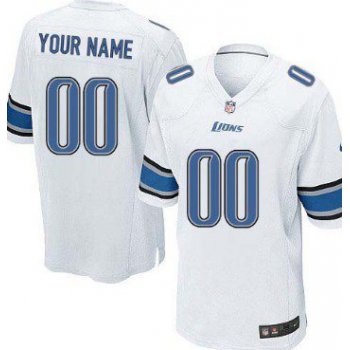 Youth Nike Detroit Lions Customized White Game Jersey