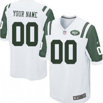Youth Nike New York Jets Customized White Game Jersey