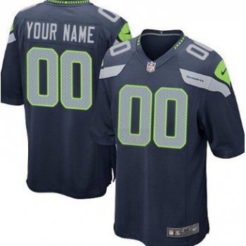 Youth Nike Seattle Seahawks Customized Navy Blue Game Jersey