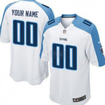 Youth Nike Tennessee Titans Customized White Game Jersey