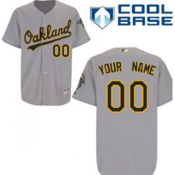 Kids' Oakland Athletics Customized Gray Jersey