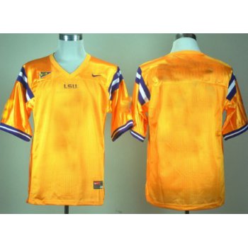 Men's LSU Tigers Customized Yellow Jersey