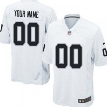 Kids' Nike Oakland Raiders Customized White Limited Jersey