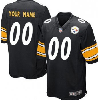 Kids' Nike Pittsburgh Steelers Customized Black Game Jersey
