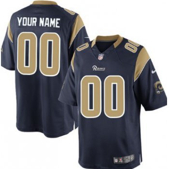 Kids' Nike St. Louis Rams Customized Navy Blue Limited Jersey