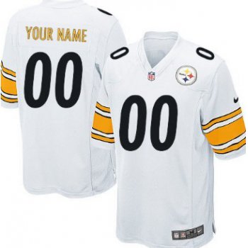 Men's Nike Pittsburgh Steelers Customized White Game Jersey