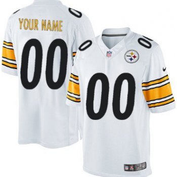 Men's Nike Pittsburgh Steelers Customized White Limited Jersey