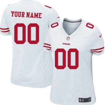 Women's Nike San Francisco 49ers Customized White Limited Jersey
