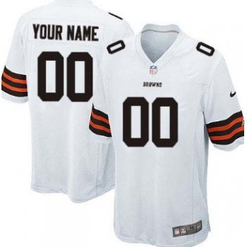 Kids' Nike Cleveland Browns Customized White Game Jersey