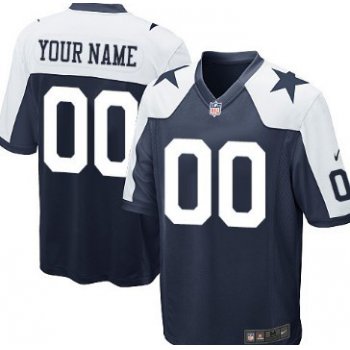Kids' Nike Dallas Cowboys Customized Blue Thanksgiving Game Jersey