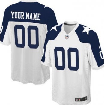 Kids' Nike Dallas Cowboys Customized White Thanksgiving Game Jersey