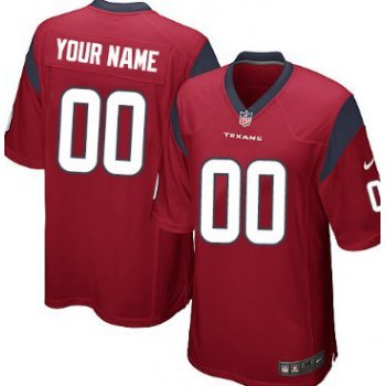 Kids' Nike Houston Texans Customized Red Game Jersey