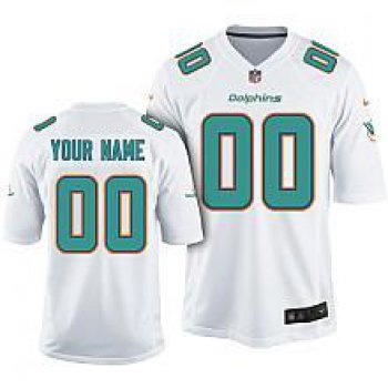 Kids' Nike Miami Dolphins Customized 2013 White Game Jersey