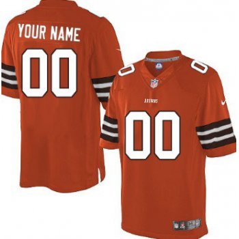 Men's Nike Cleveland Browns Customized Orange Limited Jersey