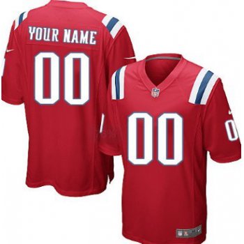 Men's Nike New England Patriots Customized Red Limited Jersey