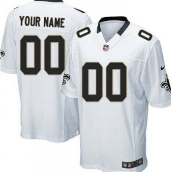 Men's Nike New Orleans Saints Customized White Game Jersey