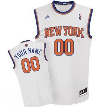 Kids New York Knicks Customized White Jersey
