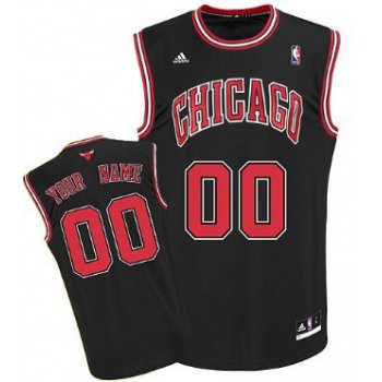 Mens Chicago Bulls Customized Black Jersey