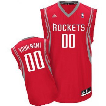 Mens Houston Rockets Customized Red Jersey
