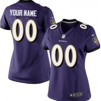 Women's Nike Baltimore Ravens Customized Purple Limited Jersey