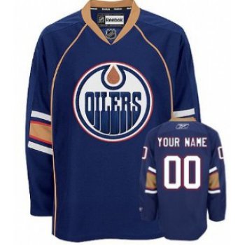Edmonton Oilers Mens Customized Blue Thrid Jersey
