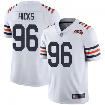 Bears #96 Akiem Hicks White Alternate Youth Stitched Football Vapor Untouchable Limited 100th Season Jersey