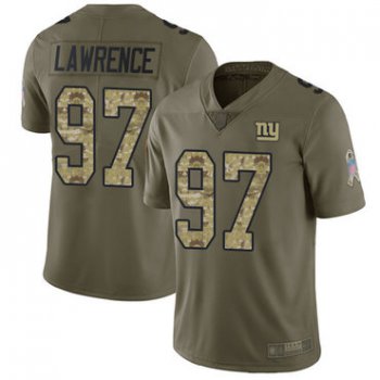 Giants #97 Dexter Lawrence Olive Camo Youth Stitched Football Limited 2017 Salute to Service Jersey