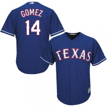 Rangers #14 Carlos Gomez Blue Cool Base Stitched Youth Baseball Jersey