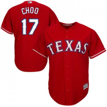 Rangers #17 Shin-Soo Choo Red Cool Base Stitched Youth Baseball Jersey