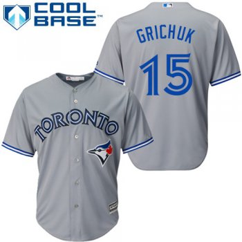 Blue Jays #15 Randal Grichuk Grey Cool Base Stitched Youth Baseball Jersey