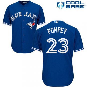 Blue Jays #23 Dalton Pompey Blue Cool Base Stitched Youth Baseball Jersey