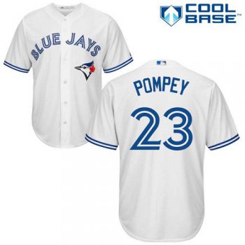 Blue Jays #23 Dalton Pompey White Cool Base Stitched Youth Baseball Jersey