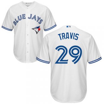 Blue Jays #29 Devon Travis White Cool Base Stitched Youth Baseball Jersey