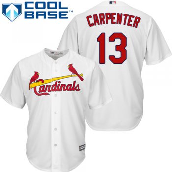 Cardinals #13 Matt Carpenter White Cool Base Stitched Youth Baseball Jersey