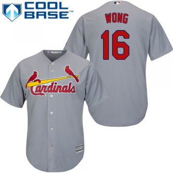Cardinals #16 Kolten Wong Grey Cool Base Stitched Youth Baseball Jersey