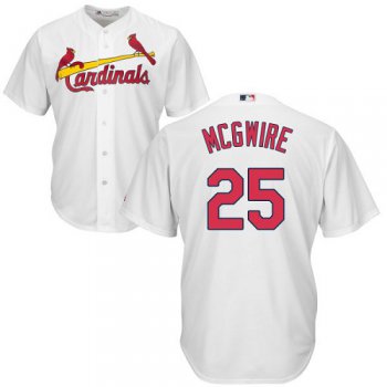 Cardinals #25 Mark McGwire White Cool Base Stitched Youth Baseball Jersey