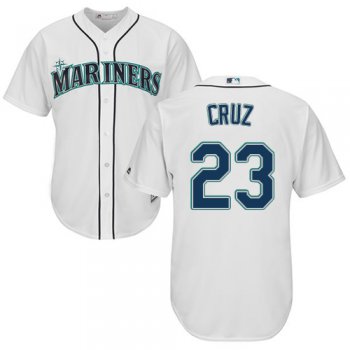 Mariners #23 Nelson Cruz White Cool Base Stitched Youth Baseball Jersey