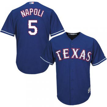 Rangers #5 Mike Napoli Blue Cool Base Stitched Youth Baseball Jersey