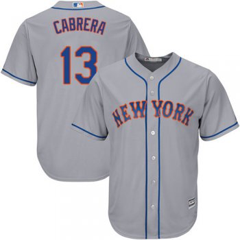 Mets #13 Asdrubal Cabrera Grey Cool Base Stitched Youth Baseball Jersey