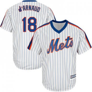 Mets #18 Travis d'Arnaud White(Blue Strip) Alternate Cool Base Stitched Youth Baseball Jersey