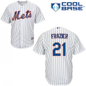 Mets #21 Todd Frazier White(Blue Strip) Cool Base Stitched Youth Baseball Jersey