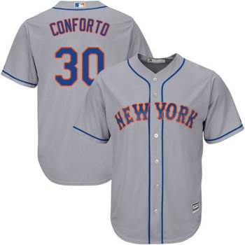 Mets #30 Michael Conforto Grey Cool Base Stitched Youth Baseball Jersey