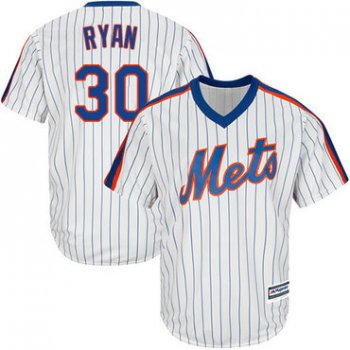 Mets #30 Nolan Ryan White(Blue Strip) Alternate Cool Base Stitched Youth Baseball Jersey
