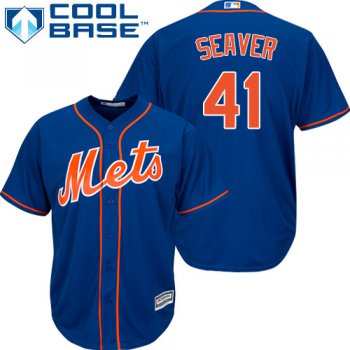 Mets #41 Tom Seaver Blue Cool Base Stitched Youth Baseball Jersey