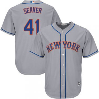 Mets #41 Tom Seaver Grey Cool Base Stitched Youth Baseball Jersey