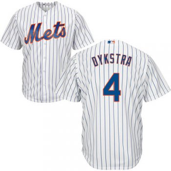 Mets #4 Lenny Dykstra White(Blue Strip) Cool Base Stitched Youth Baseball Jersey